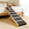 2026 Upgraded Dog Ramp for Couch, Small Dog Ramp for Sofa, 6 Adjustable Height from 14'' to 25", Portable Stable Pet Steps with Non-Slip Pad, Pet Ram