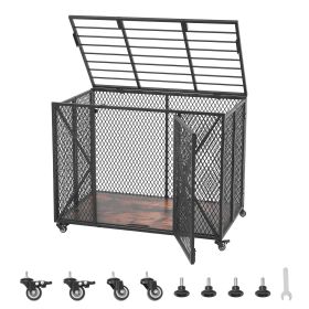 38 Inch Heavy Duty Dog Crate, Max Load 250 lbs, Foldable Indestructible Escape-Proof Dog Kennel Indoor for High Anxiety Small & Medium Breeds, Steel