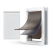 Pet Door, Large, with Three Magnetic Flaps and Metal Frame, Strong and Weatherproof Dog Door for Interior and Exterior Doors, Easy to Install, Easy I