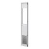 Dog Door for Sliding Glass Door, 75 7/8" to 80 11/16" Adjustable Height, Aluminum Alloy Frame with Flap, Lock Design, for Large-Sized Dogs, 180�� Swi
