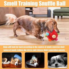 Dog Snuffle Ball-Interactive Puzzle Dog Toys Encourage Natural Foraging Skills Slow Feeder for Training and Stress Relief, Cloth Strip Hiding Food Ch
