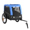 Dog Bike Trailer, Supports up to 66 lbs, Pet Cart Bicycle Carrier for Small & Medium Dogs, Easy Folding Frame with Quick Release Wheel, Universal Bic