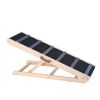 Dog Ramp, Folding Pet Ramp for Bed, Adjustable Dog Ramp for Small, Large, Old Dogs & Cats, Wooden Pet Ramp with 41.3" Long Ramp, Adjustable from 13.7