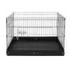 Dog Playpen, 4 Pcs 24 x 36 in Panels Foldable Metal Pet Exercise Pen, Dog Fence Indoor and Outdoor Pen with Door and 600D Oxford Fabric Bottom Pad, f