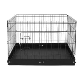 Dog Playpen, 4 Pcs 24 x 36 in Panels Foldable Metal Pet Exercise Pen, Dog Fence Indoor and Outdoor Pen with Door and 600D Oxford Fabric Bottom Pad, f