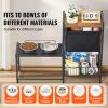 Pet Feeding Station with Storage, Elevated Dog Bowls, Raised Dog Bowl Stand, Dog Food Storage and Feeder Station with Storage Shelves, Pet Toy Storag