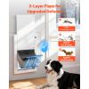 Pet Door, Large, with Three Magnetic Flaps and Metal Frame, Strong and Weatherproof Dog Door for Interior and Exterior Doors, Easy to Install, Easy I