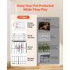 Dog Playpen 24 Inch 8 Panels Heavy Duty Exercise Pen with Bottom Pad, Indoor Foldable Metal Pet Fence with Door, Puppy Crate Kennel, Pet Playpen for