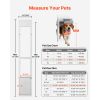 Dog Door for Sliding Glass Door, 75 7/8" to 80 11/16" Adjustable Height, Aluminum Alloy Frame with Flap and Rotating Hinge, Lock Design, for Large-Si