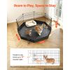Dog Playpen 24 Inch 8 Panels Heavy Duty Exercise Pen with Bottom Pad, Indoor Foldable Metal Pet Fence with Door, Puppy Crate Kennel, Pet Playpen for
