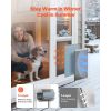 Dog Door for Sliding Glass Door, 75 7/8" to 80 11/16" Adjustable Height, Aluminum Alloy Frame with Flap and Rotating Hinge, Lock Design, for Large-Si