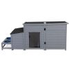 Pine Wood Pet House, 58.9"L x 25.2"W x 28.5"H, Grey