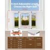 Cat Door for Window, Adjustable to Fit Window Width 23"-28", 4 Secure Lock Modes, Aluminum Frame and High-Transparency Glass, Magnetic Closure, Weath