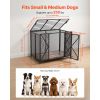 38 Inch Heavy Duty Dog Crate, Max Load 250 lbs, Foldable Indestructible Escape-Proof Dog Kennel Indoor for High Anxiety Small & Medium Breeds, Steel