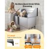 Stainless Steel Dog Washing Station, 61 inch Pet Grooming Tub w/ Ramp, Water Filter Board, Faucet & Showerhead & Leash Dog Bathtub for Large & Medium
