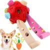 Dog Snuffle Ball-Interactive Puzzle Dog Toys Encourage Natural Foraging Skills Slow Feeder for Training and Stress Relief, Cloth Strip Hiding Food Ch