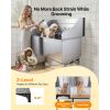 304 Stainless Steel Dog Washing Station, 61 Inch Pet Grooming Tub with Non-Slip Low-Slope Ramp, Storage Drawer, Hot & Cold Faucet, All-in-One Bath fo