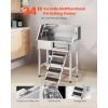 34" Dog Washing Station, Stainless Steel Pet Grooming Tub Bathtub, Professional Dog Wash Sink with Shower, Faucet, Soap Holder, Non-Slip Stairs Easy-