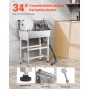 34 Inch Stainless Steel Dog Washing Station, Pet Grooming Tub with Hot & Cold Faucet, Showerhead, Storage Rack, No-Bend All-in-One Bathtub, Home Wash