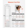 Dog Door for Sliding Glass Door, 75 7/8" to 80 11/16" Adjustable Height, Aluminum Alloy Frame with Flap, Lock Design, for Large-Sized Dogs, 180�� Swi