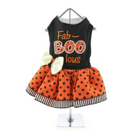 Halloween Dog Harness Dress (Color: Fab-BOO-lous, size: X-Small)
